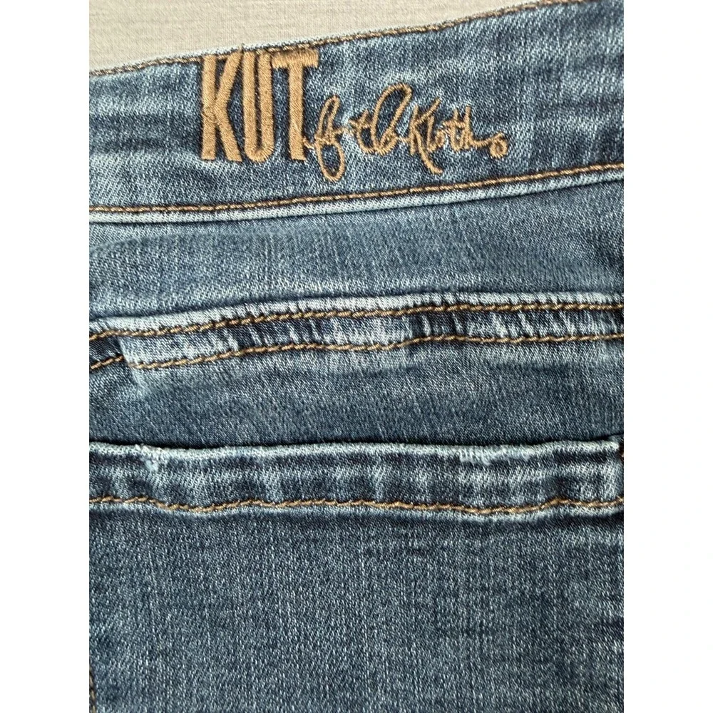 Kut From The Kloth Jeans Donna Skinny Ankle Step Fray Hem Denim Size 4 Boho Arts - Picture 4 of 15